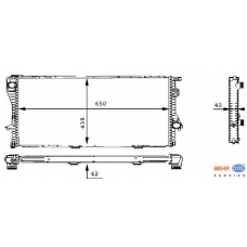 8MK 376 710-301 HELLA Радиатор, охлаждение двигателя