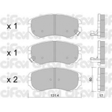 822-503-0 CIFAM Комплект тормозных колодок, дисковый тормоз