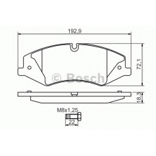 0 986 494 408 BOSCH Комплект тормозных колодок, дисковый тормоз