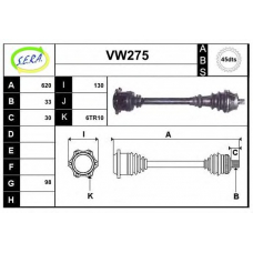 VW275 SERA Приводной вал