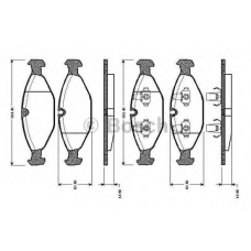 0 986 TB2 259 BOSCH Комплект тормозных колодок, дисковый тормоз