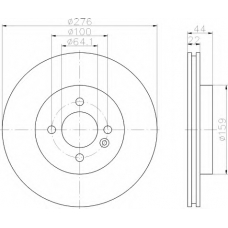 8DD 355 107-781 HELLA Тормозной диск