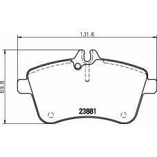 8DB 355 010-331 HELLA PAGID Комплект тормозных колодок, дисковый тормоз