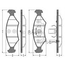 0 986 TB2 267 BOSCH Комплект тормозных колодок, дисковый тормоз