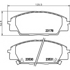 8DB 355 009-731 HELLA Комплект тормозных колодок, дисковый тормоз