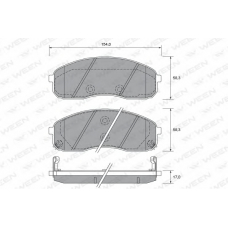 151-2593 WEEN Комплект тормозных колодок, дисковый тормоз