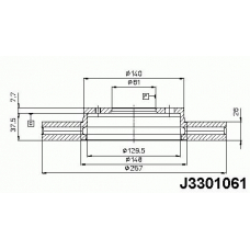 J3301061 NIPPARTS Тормозной диск