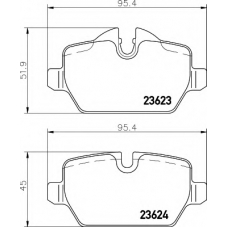 N-1726 COBREQ Комплект тормозных колодок, дисковый тормоз