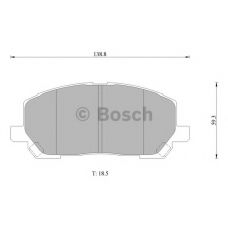 0 986 AB1 411 BOSCH Комплект тормозных колодок, дисковый тормоз