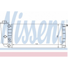 61837 NISSENS Радиатор, охлаждение двигателя