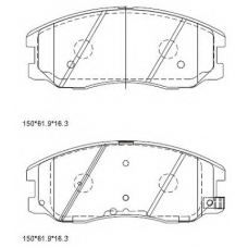 KD6212 ASIMCO Комплект тормозных колодок, дисковый тормоз