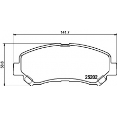 2520201 TEXTAR Комплект тормозных колодок, дисковый тормоз