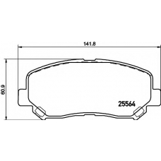 8DB 355 020-511 HELLA Комплект тормозных колодок, дисковый тормоз