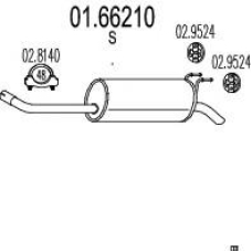 01.66210 MTS Глушитель выхлопных газов конечный