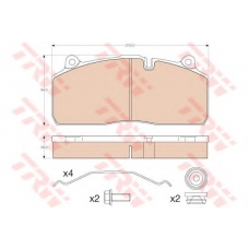 GDB5115 TRW Комплект тормозных колодок, дисковый тормоз