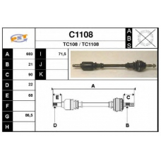 C1108 SNRA Приводной вал