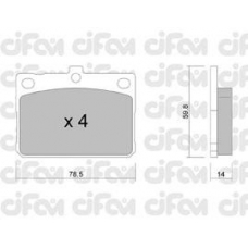 822-228-0 CIFAM Комплект тормозных колодок, дисковый тормоз