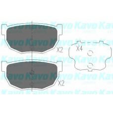 KBP-6541 KAVO PARTS Комплект тормозных колодок, дисковый тормоз