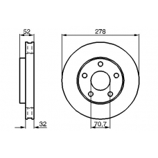 0 986 478 486 BOSCH Тормозной диск