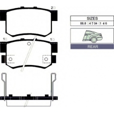 2038 R Goodwill Комплект тормозных колодок, дисковый тормоз