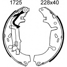 01725 BSF Комплект тормозных колодок