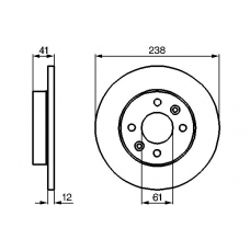 0 986 478 105 BOSCH Тормозной диск