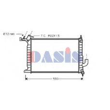 151550N AKS DASIS Радиатор, охлаждение двигателя