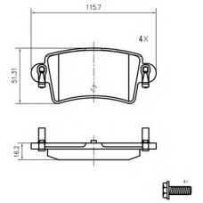 K427200 Vema Комплект тормозных колодок, дисковый тормоз