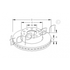 722 458 TOPRAN Тормозной диск