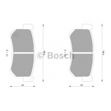 0 986 AB1 066 BOSCH Комплект тормозных колодок, дисковый тормоз