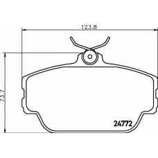 8DB 355 014-521 HELLA Комплект тормозных колодок, дисковый тормоз