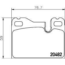 8DB 355 008-131 HELLA PAGID Комплект тормозных колодок, дисковый тормоз