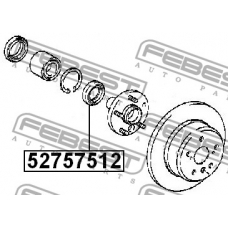 52757512 FEBEST Уплотняющее кольцо, ступица колеса