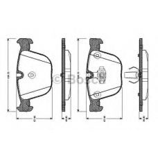 0 986 TB2 422 BOSCH Комплект тормозных колодок, дисковый тормоз