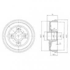 BF496 DELPHI Тормозной барабан