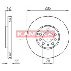 1032382 KAMOKA Тормозной диск