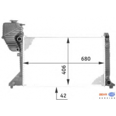 8MK 376 722-001 HELLA Радиатор, охлаждение двигателя