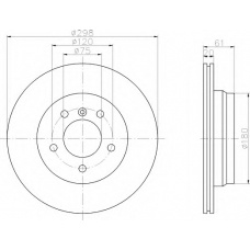 8DD 355 122-111 HELLA Тормозной диск