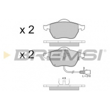 BP2516 BREMSI Комплект тормозных колодок, дисковый тормоз