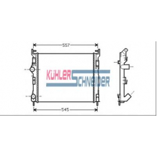 0900121 KUHLER SCHNEIDER Радиатор, охлаждение двигател