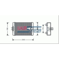 0392301 KUHLER SCHNEIDER Теплообменник, отопление салона