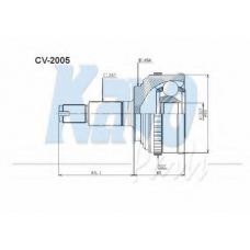 CV-2005 KAVO PARTS Шарнирный комплект, приводной вал