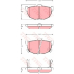 GDB3368 TRW Комплект тормозных колодок, дисковый тормоз