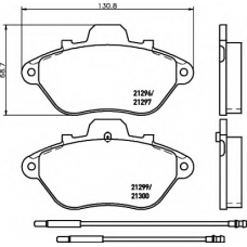 8DB 355 019-001 HELLA Комплект тормозных колодок, дисковый тормоз