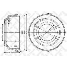 6026-2509-SX STELLOX Тормозной барабан