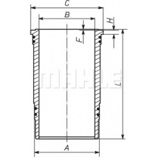 227 WN 37 MAHLE Гильза цилиндра