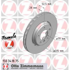 150.3418.75 ZIMMERMANN Тормозной диск