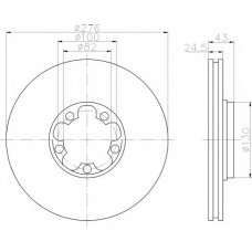 8DD 355 108-111 HELLA Тормозной диск