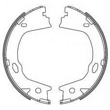 4657.00 REMSA Комплект тормозных колодок, стояночная тормозная с