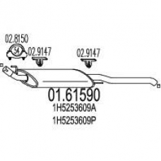 01.61590 MTS Глушитель выхлопных газов конечный